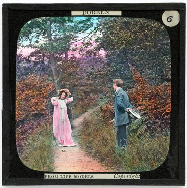 6.  Wild beats my heart at the sound of thy coming, I love thee, my [darling Doreen, Doreen]