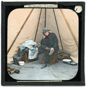 1. And in his tent one night sat an English miner
