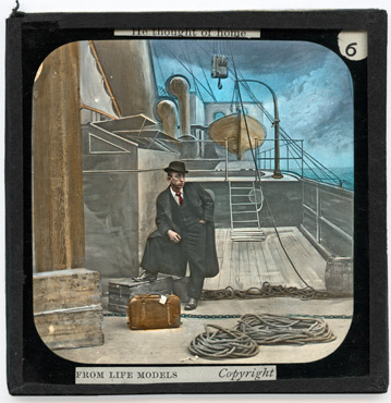 6. The year before fron England he sa[il]ed  across the [f]oam