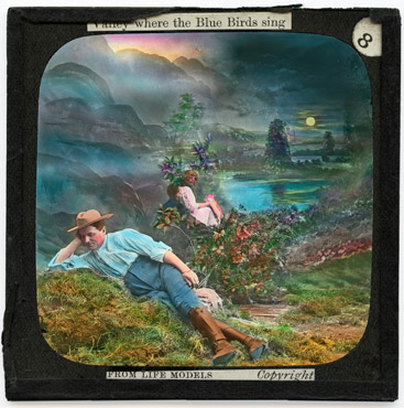 8.  I can see the moonlight [gleaming on the river]