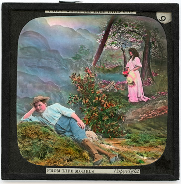 9. In the verdant meadow I can see her strolling