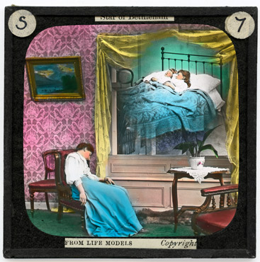 [7.]  Weary little children turned in their sleep and smiled