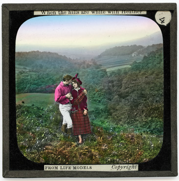 4.  When the hills are white with heather, and the dew is on the brae