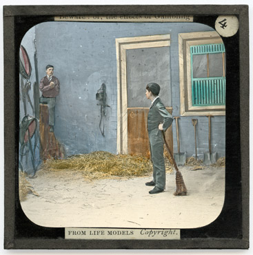 [4.''Heads or tails,'' said Idle Sam, who was sitting on the wall. Dick was sweeping the stable yard]