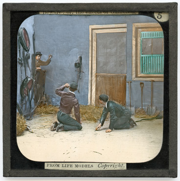 [5. They saw the head of Mr Arnott's coachman appearing over the wall]
