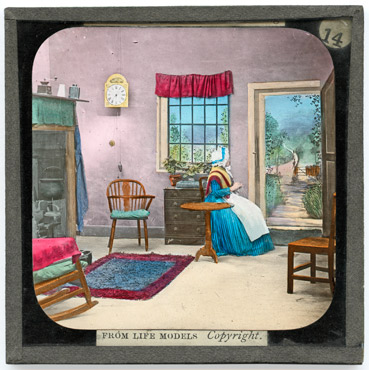 [14.  Ruth was sitting at the door knitting; she saw Ben in the distance]