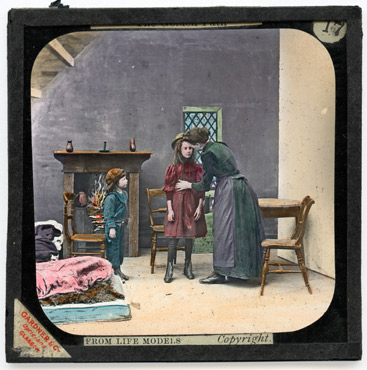 17.  She gave them each a kiss [ -- which made Davie open his eyes]