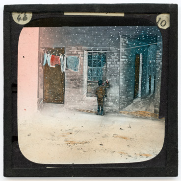 [10. Creeping up to the window of his home, and peering in at the edge of the blind to see if his father was in]
